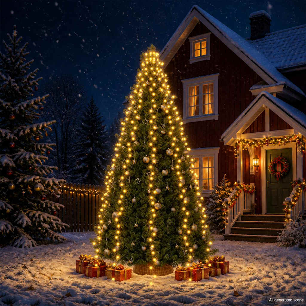 Weihnachtsbaum-Lichternetz mit 500 LEDs 500 cm