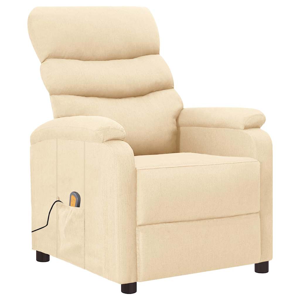 Massagesessel Creme Stoff