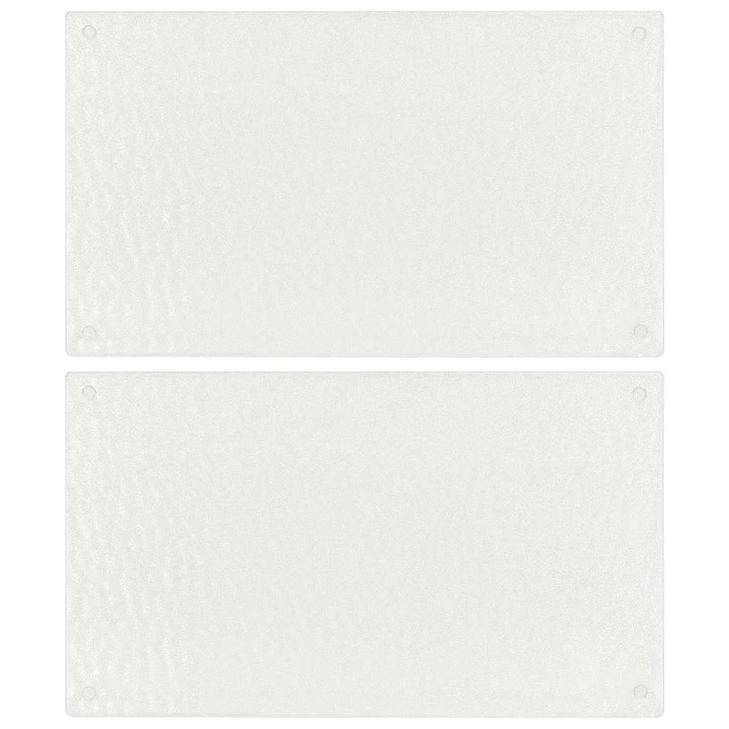 Schneidebretter 2 Stk. Transparent Blasenmuster Hartglas