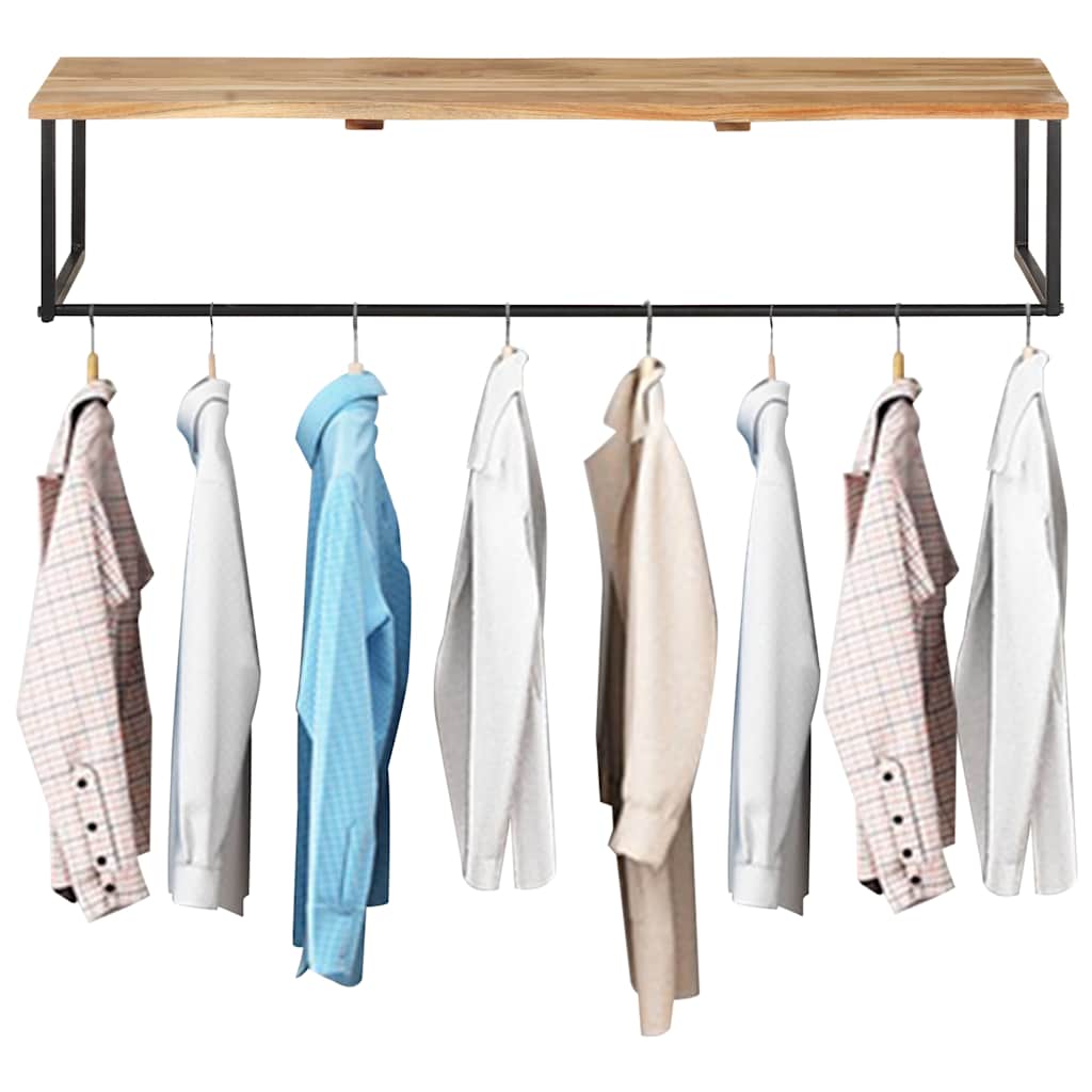Garderobe mit Naturkante 100x35x22 cm Massivholz Akazie
