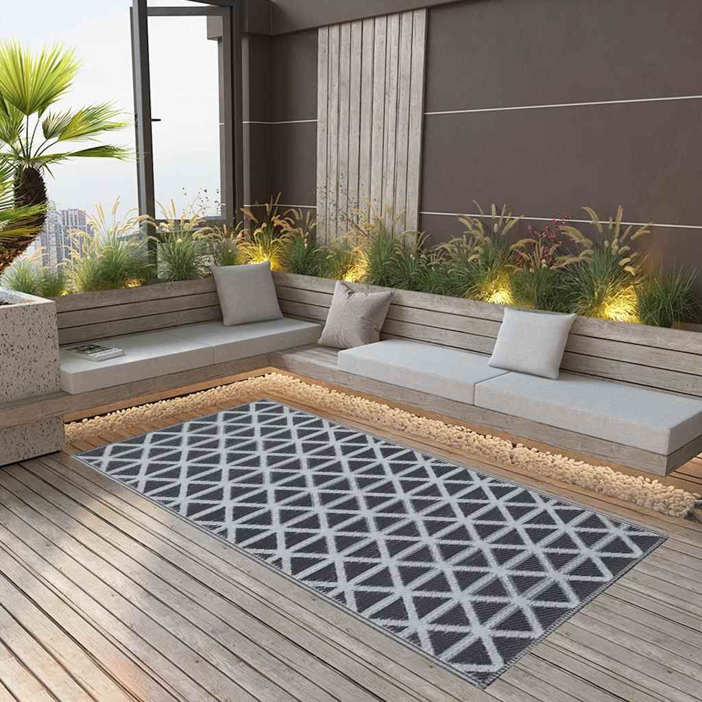 Outdoor-Teppich ARAKIL Schwarz 160x230 cm PP