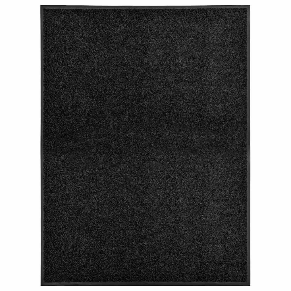 Fußmatte Waschbar Schwarz 90x120 cm