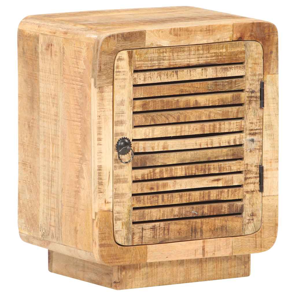 Nachttisch 40x30x50 cm Raues Mangoholz