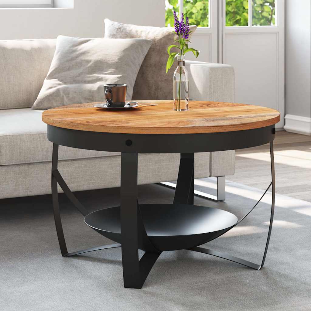 Couchtisch Ø68x43 cm Massivholz Akazie