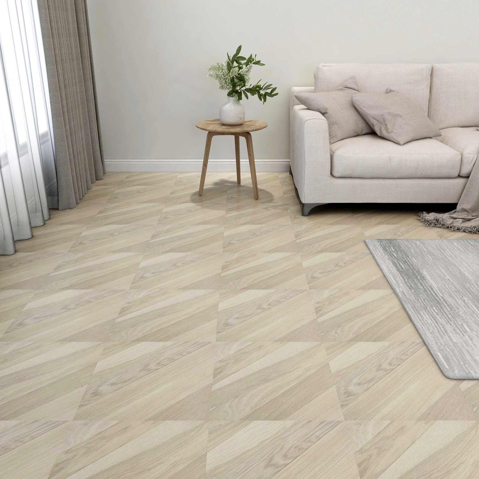 Bodenplanken Beige 5,11 m² 55 Stk. PVC