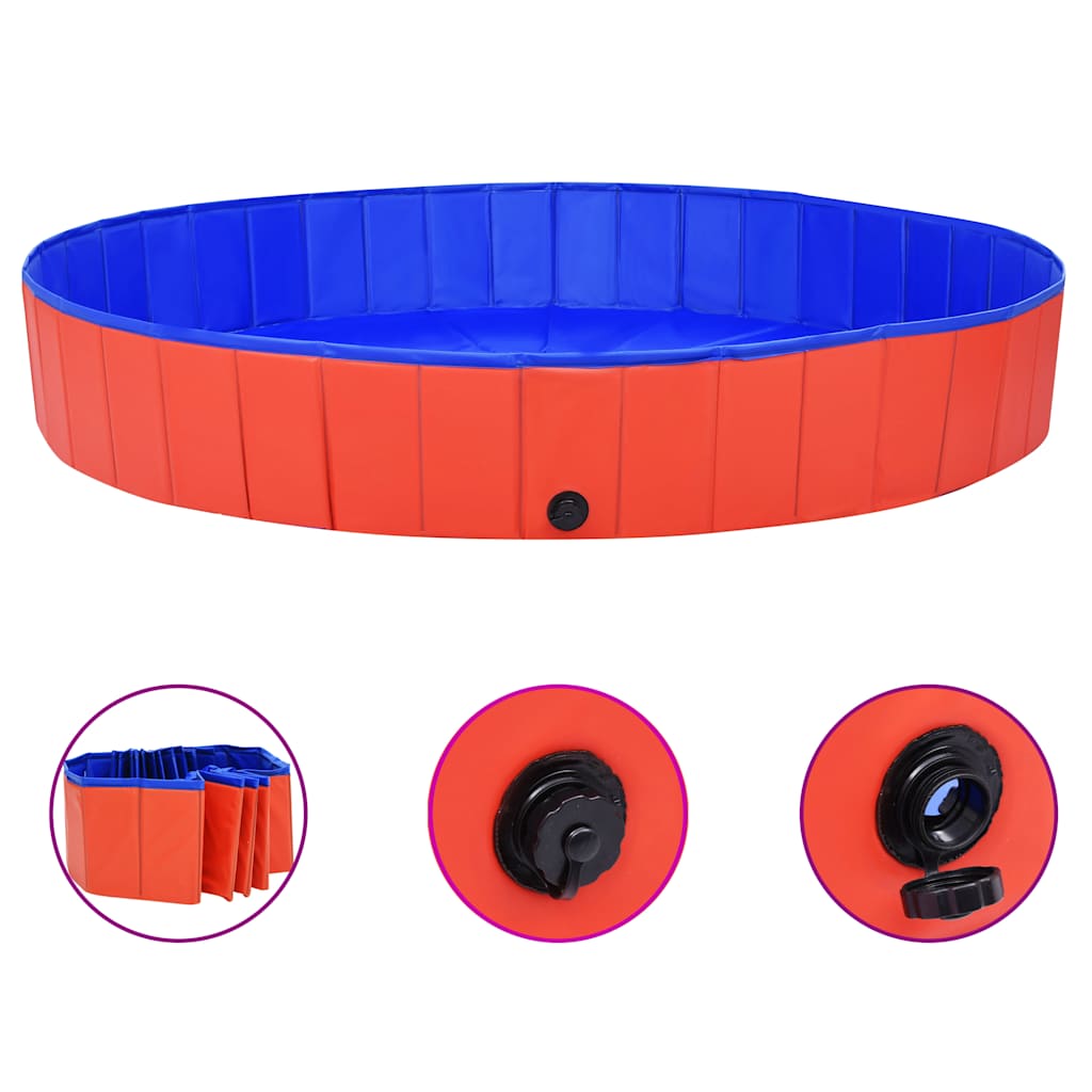 Hundepool Faltbar Rot 200x30 cm PVC