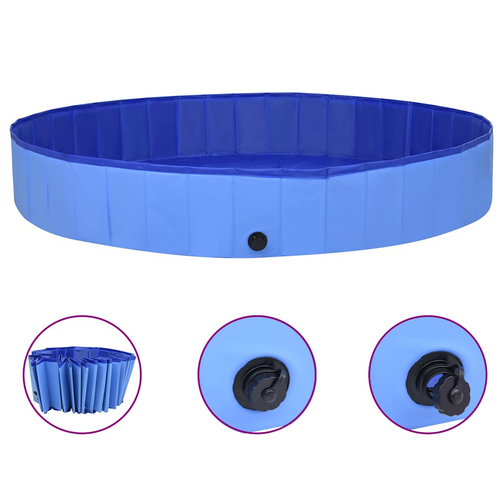 Hundepool Faltbar Blau 300x40 cm PVC