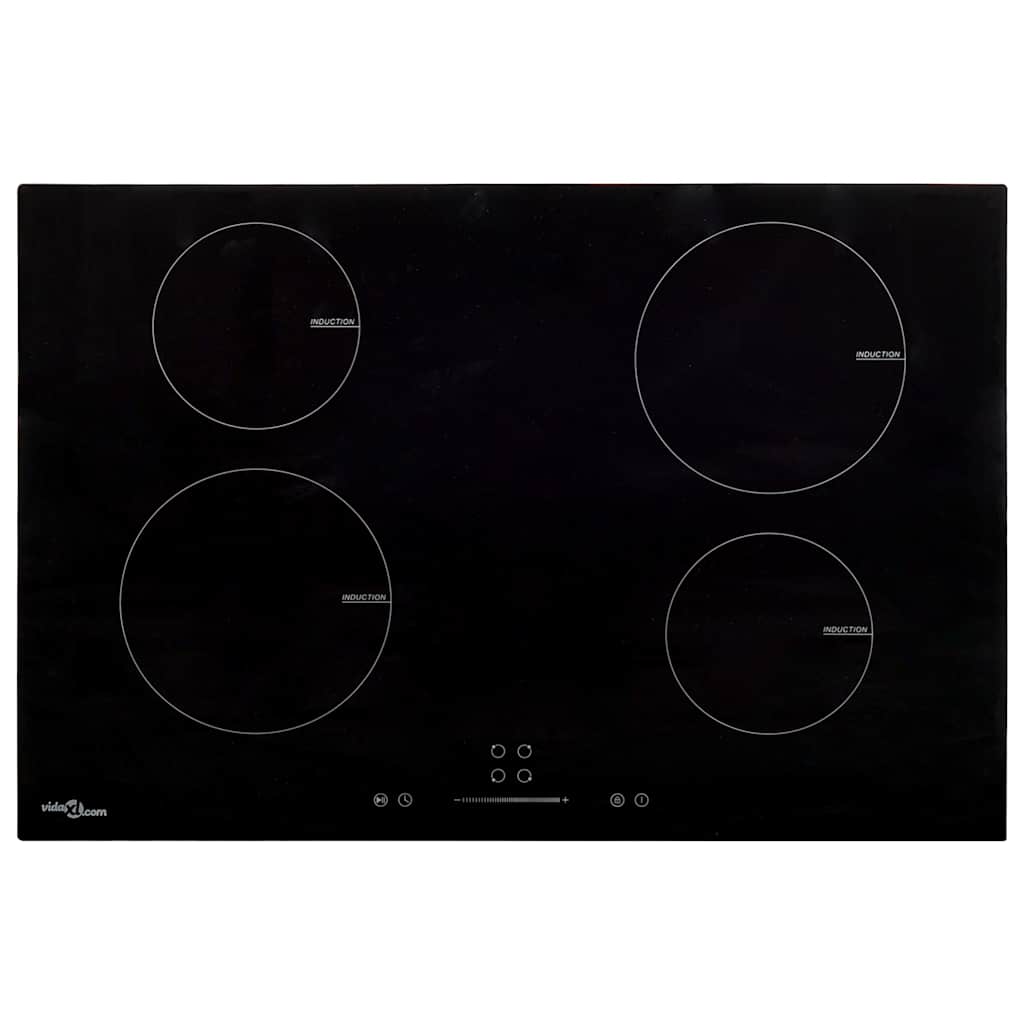 Induktionskochfeld mit 4 Platten Touch Control Glas 77cm 7000 W