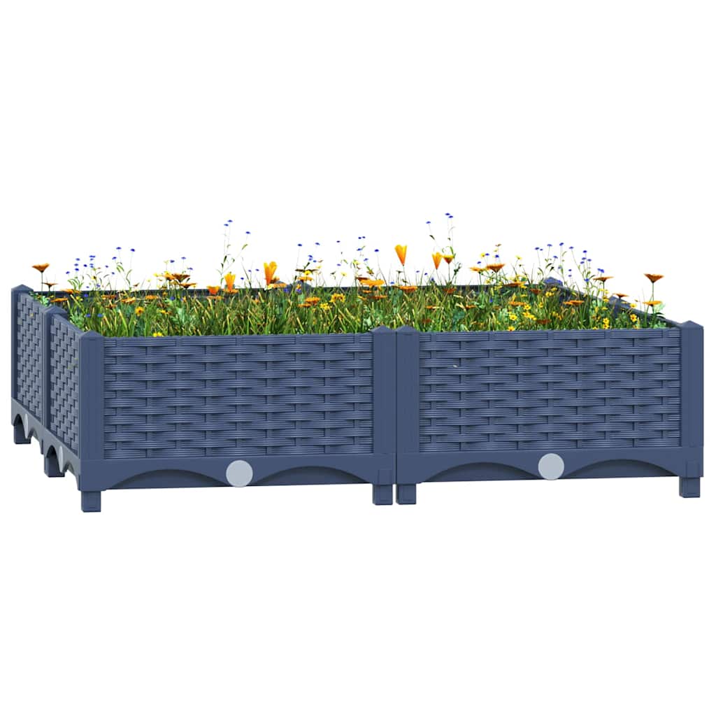 Hochbeet 80x80x23 cm Polypropylen