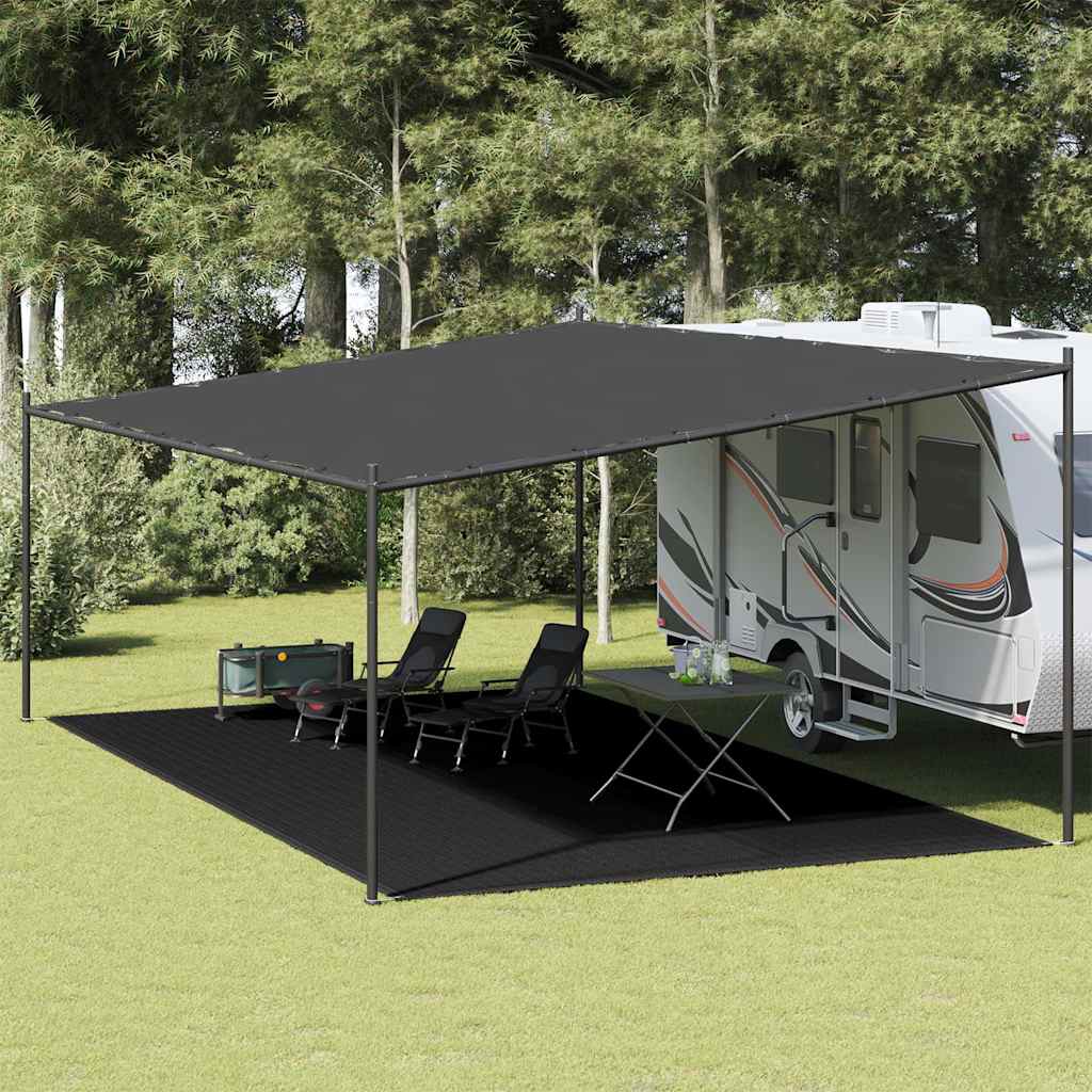 Zeltteppich 400x600 cm Schwarz