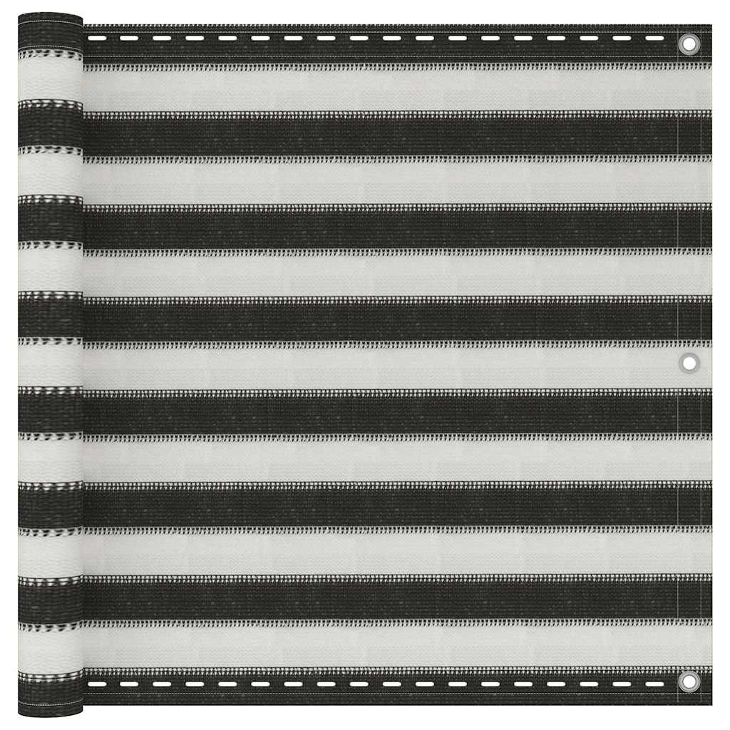 Balkon-Sichtschutz HDPE 90x300 cm Anthrazit und Weiß