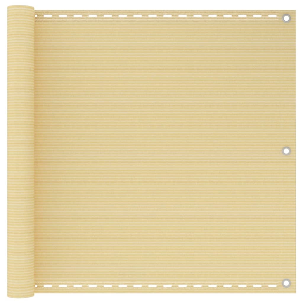 Balkon-Sichtschutz Beige 90x500 cm HDPE