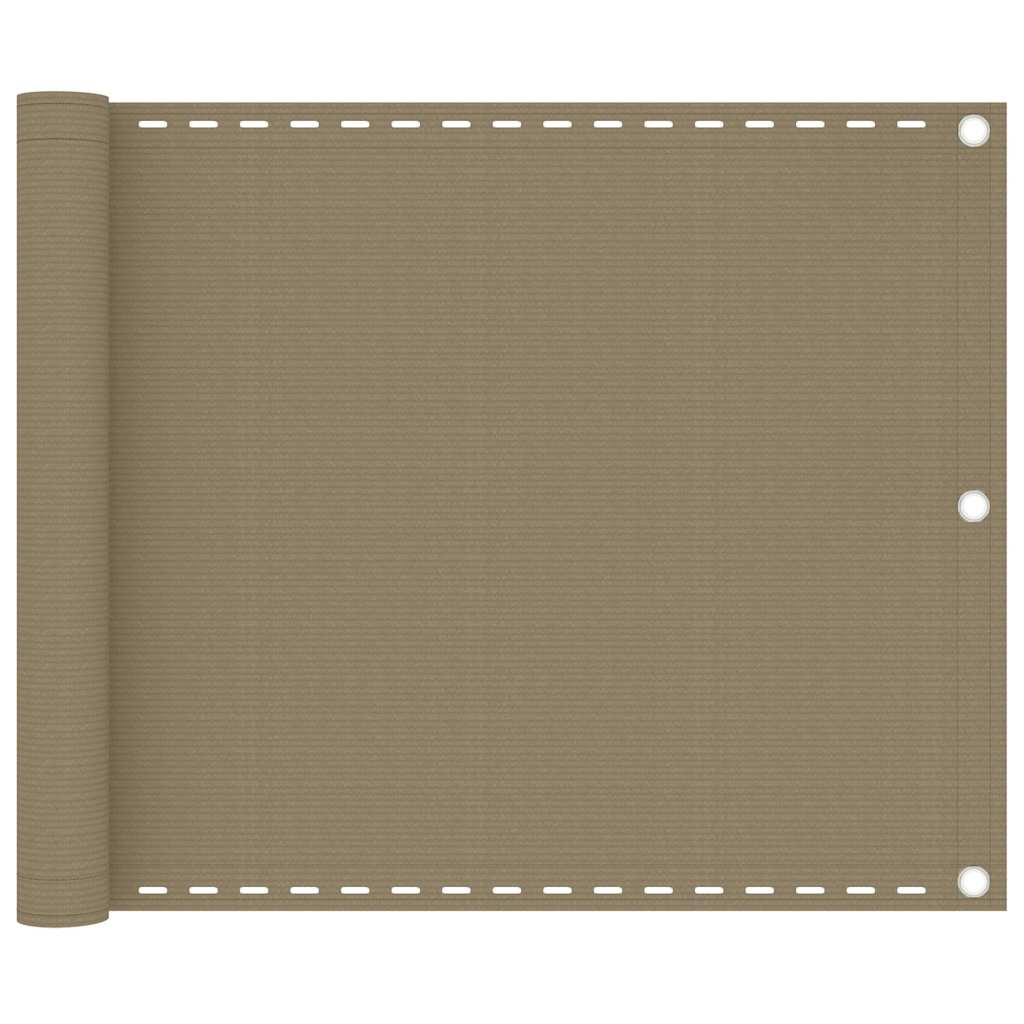Balkon-Sichtschutz Taupe 75x500 cm HDPE