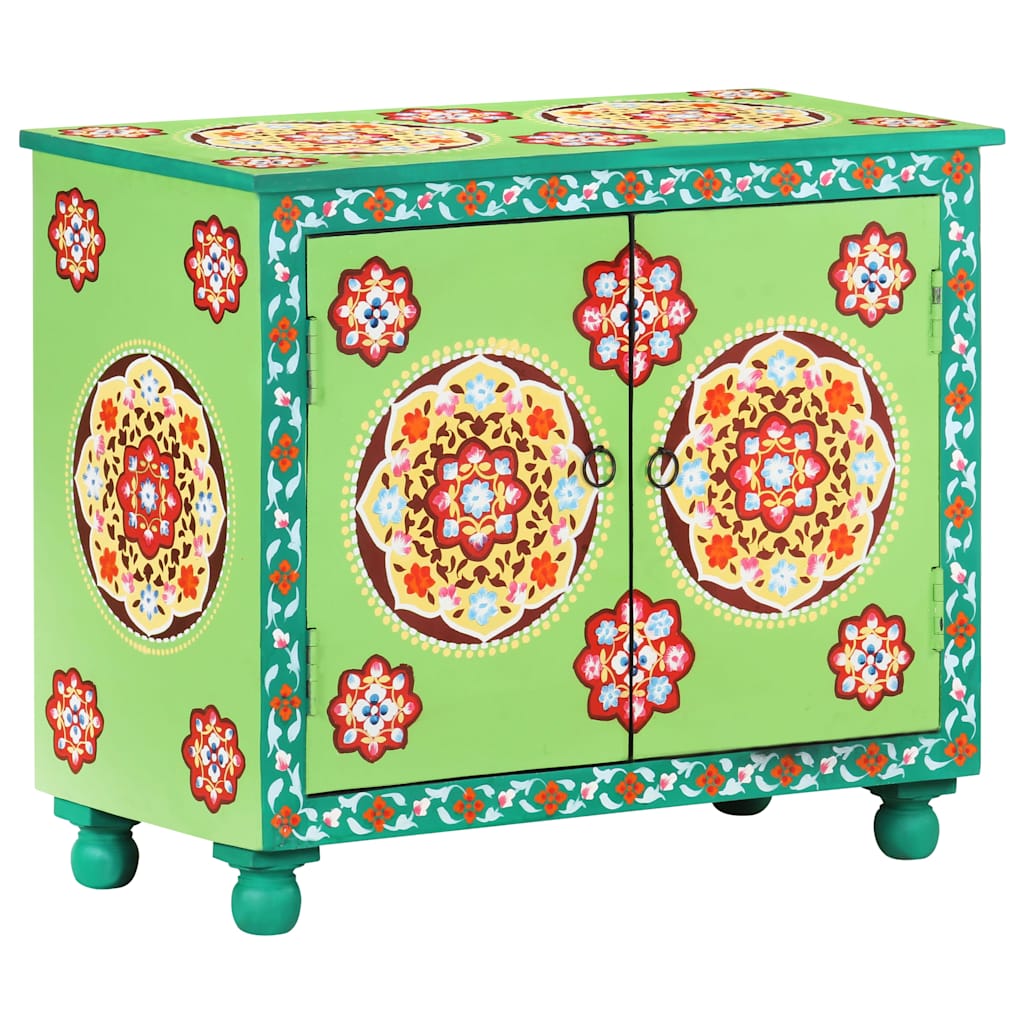 Sideboard Handbemalt Mehrfarbig 70x35x60 cm Mango Massivholz