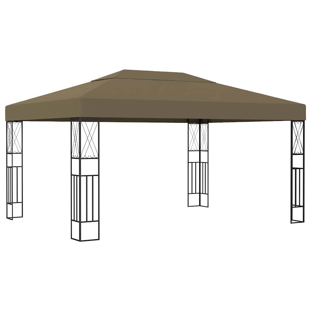 Pavillon 3x4 m Taupe Stoff