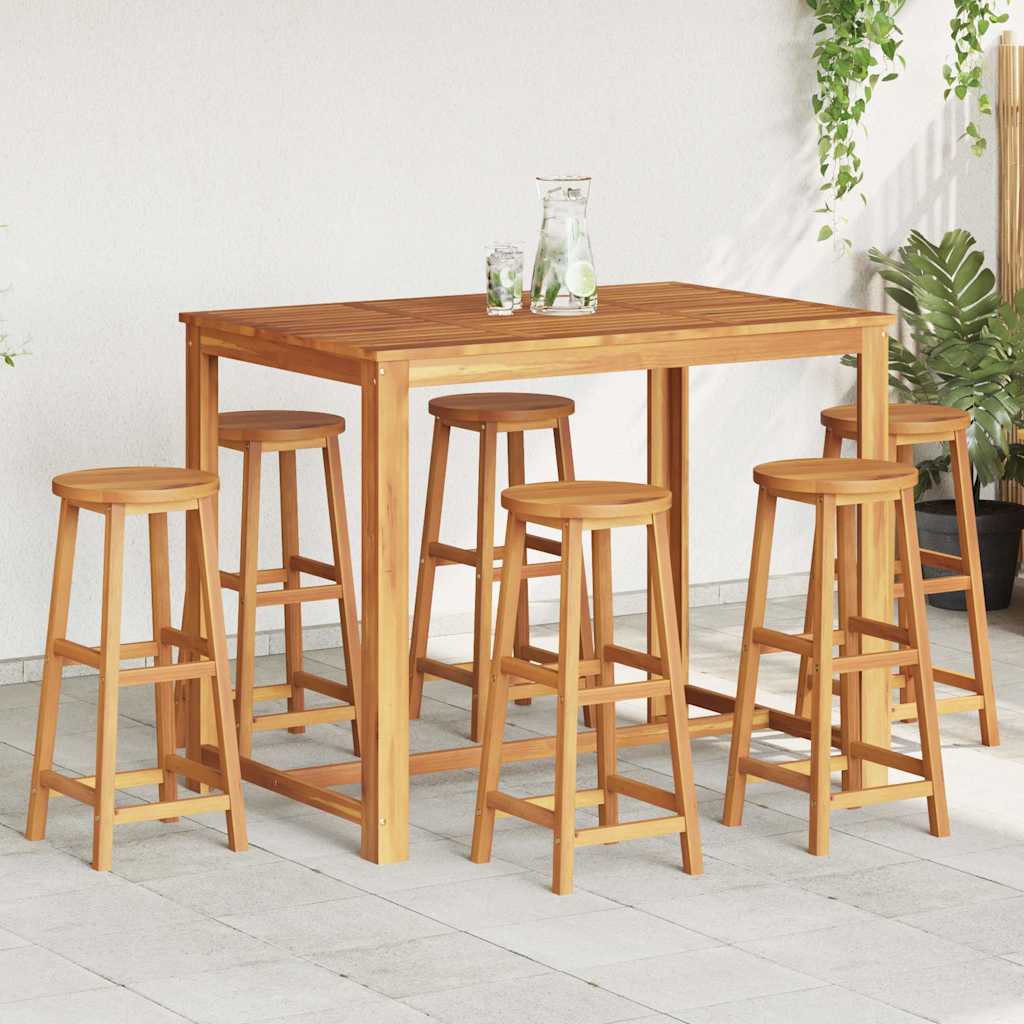 Barhocker 6 Stk. Massivholz Akazie