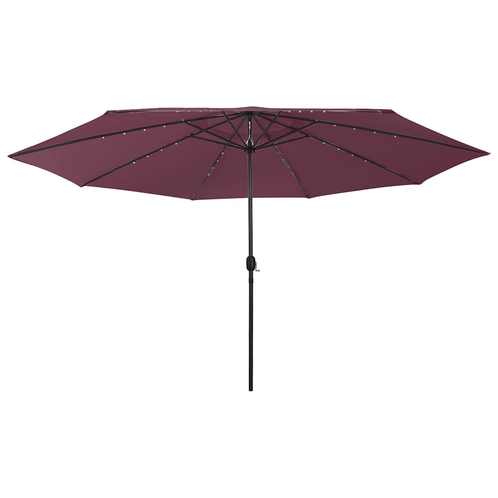 Sonnenschirm mit LED-Beleuchtung 400 cm Bordeaux