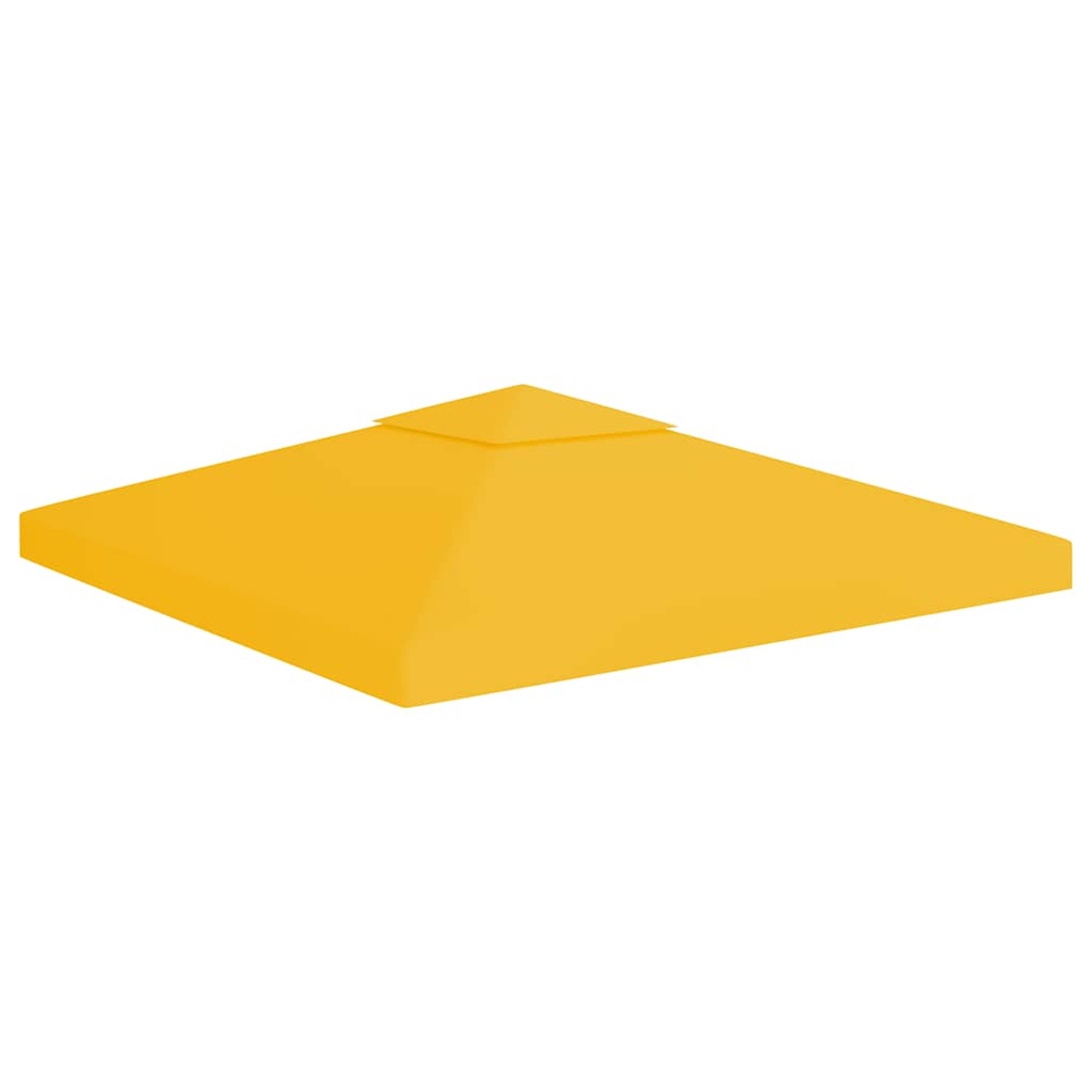 Pavillon-Dachplane mit Kaminabzug 310 g/m² 3x3 m Gelb