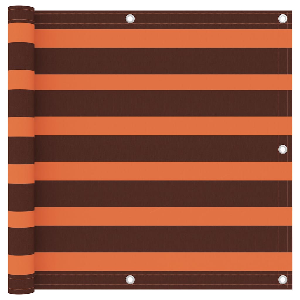 Balkon-Sichtschutz Orange und Braun 90x500 cm Oxford-Gewebe