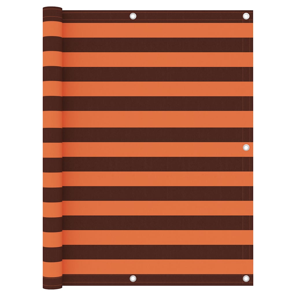 Balkon-Sichtschutz Orange und Braun 120x500 cm Oxford-Gewebe
