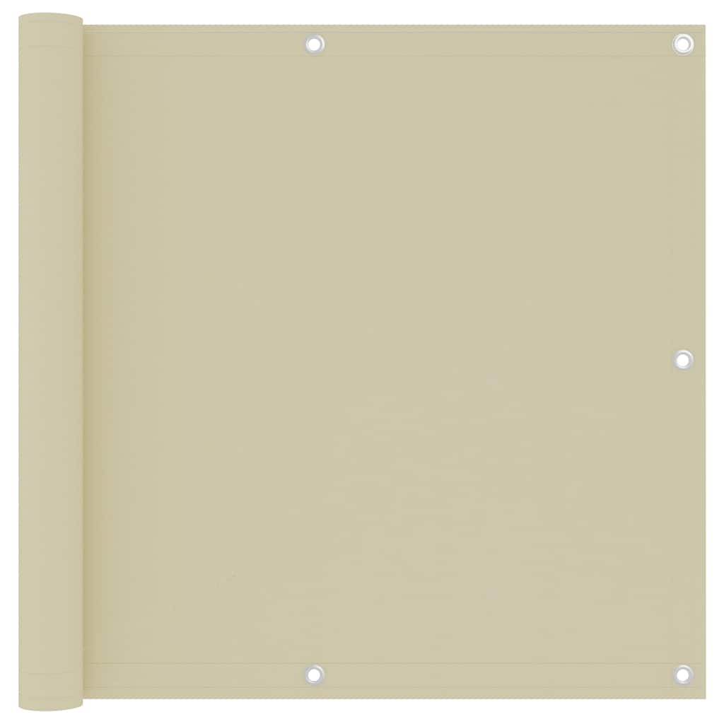 Balkon-Sichtschutz Creme 90x500 cm Oxford-Gewebe