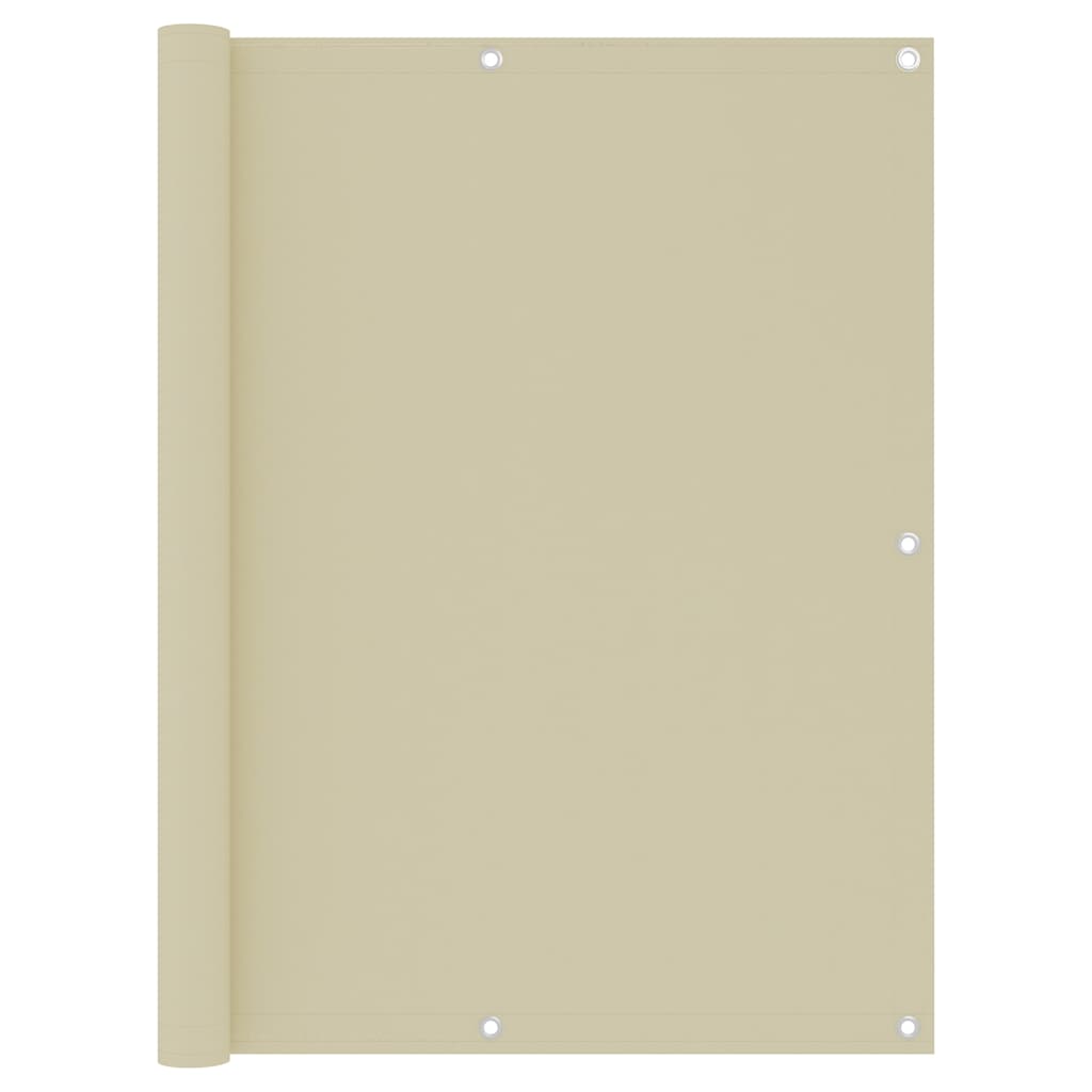 Balkon-Sichtschutz Creme 120x500 cm Oxford-Gewebe