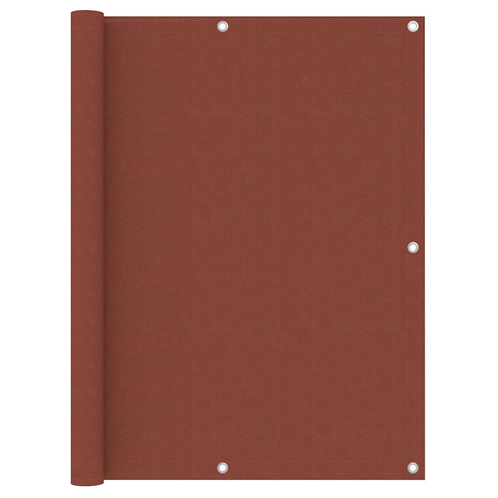Balkon-Sichtschutz Terrakotta-Rot 120x600 cm Oxford-Gewebe