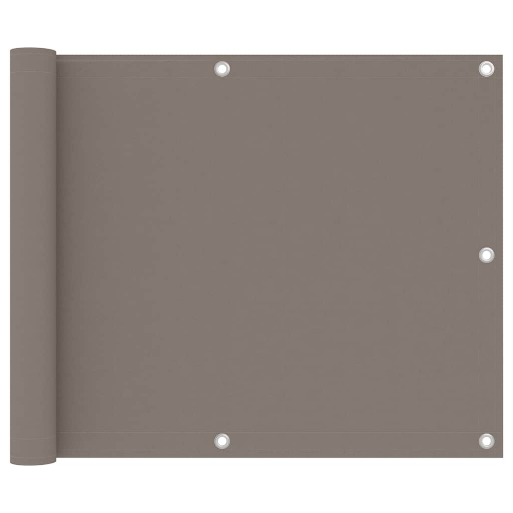 Balkon-Sichtschutz Taupe 75x500 cm Oxford-Gewebe