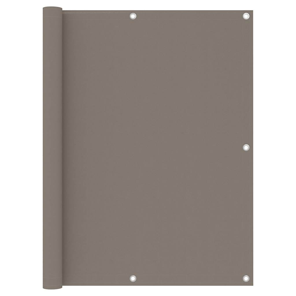 Balkon-Sichtschutz Taupe 120x600 cm Oxford-Gewebe