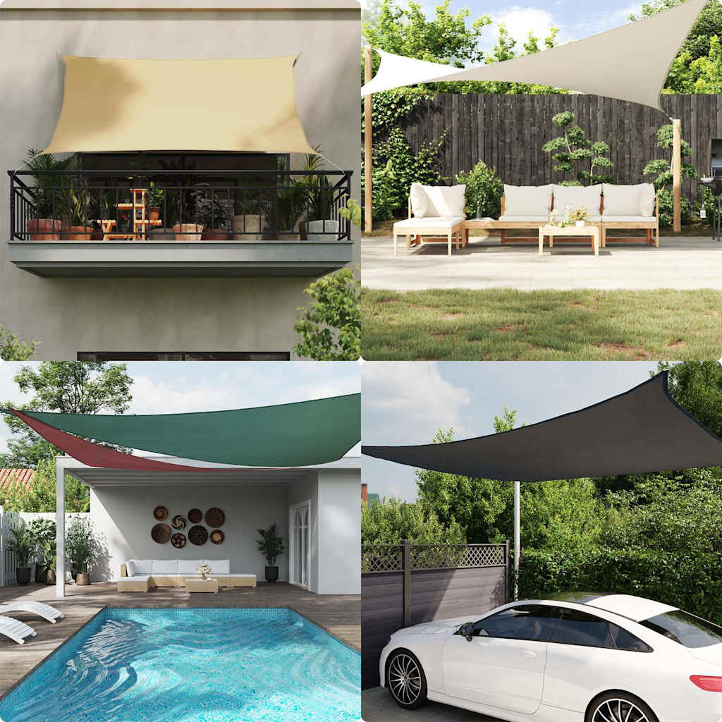 Sonnensegel Oxford-Gewebe Quadratisch 4x4 m Anthrazit