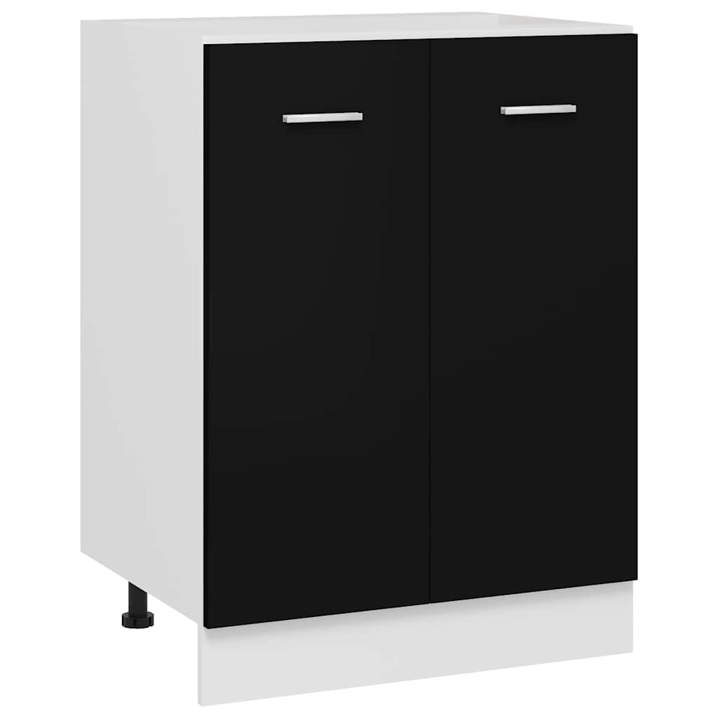 Unterschrank Lyon Schwarz 60x46x81,5 cm Holzwerkstoff