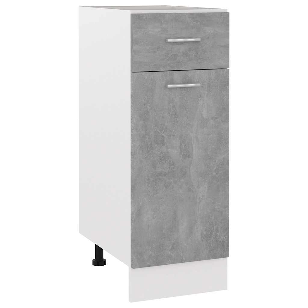 Schubunterschrank Lyon Betongrau 30x46x81,5 cm Holzwerkstoff
