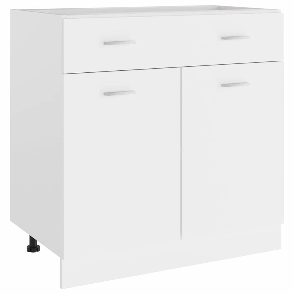 Schubunterschrank Lyon Weiß 80x46x81,5 cm Holzwerkstoff
