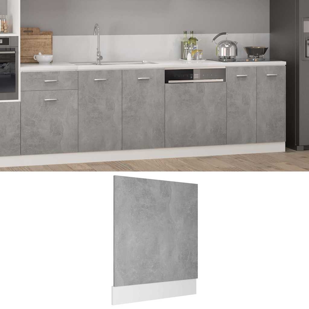 Geschirrspülerblende Lyon Betongrau 59,5x3x67 cm Holzwerkstoff
