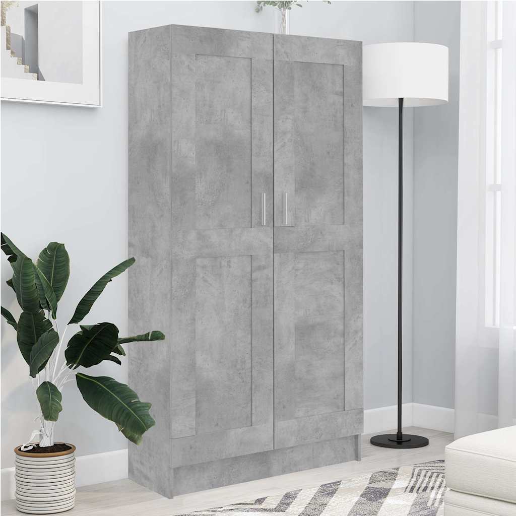 Bücherregal Betongrau 82,5x30,5x150 cm Holzwerkstoff