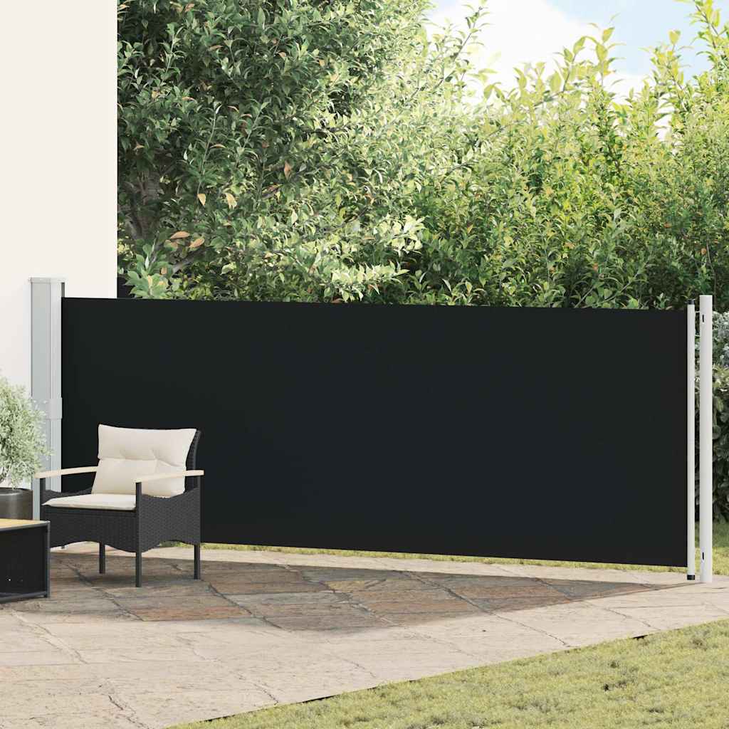 Ausziehbare Seitenmarkise 140x600 cm Schwarz