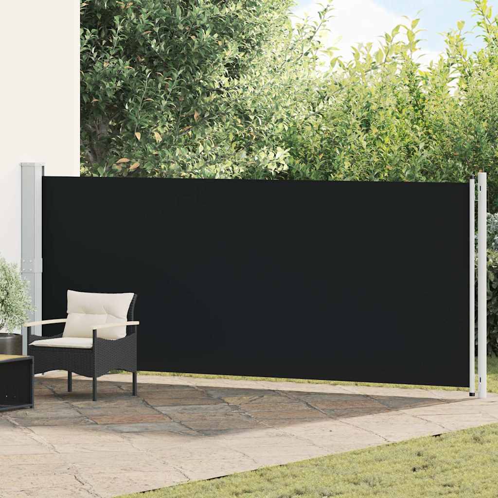 Seitenmarkise Ausziehbar 600x160 cm Schwarz