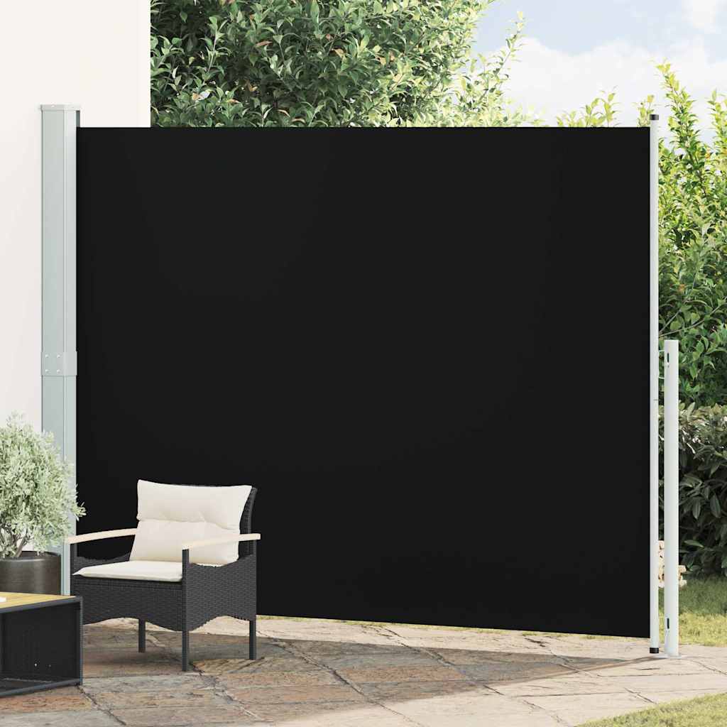 Seitenmarkise Ausziehbar 220x314 cm Schwarz