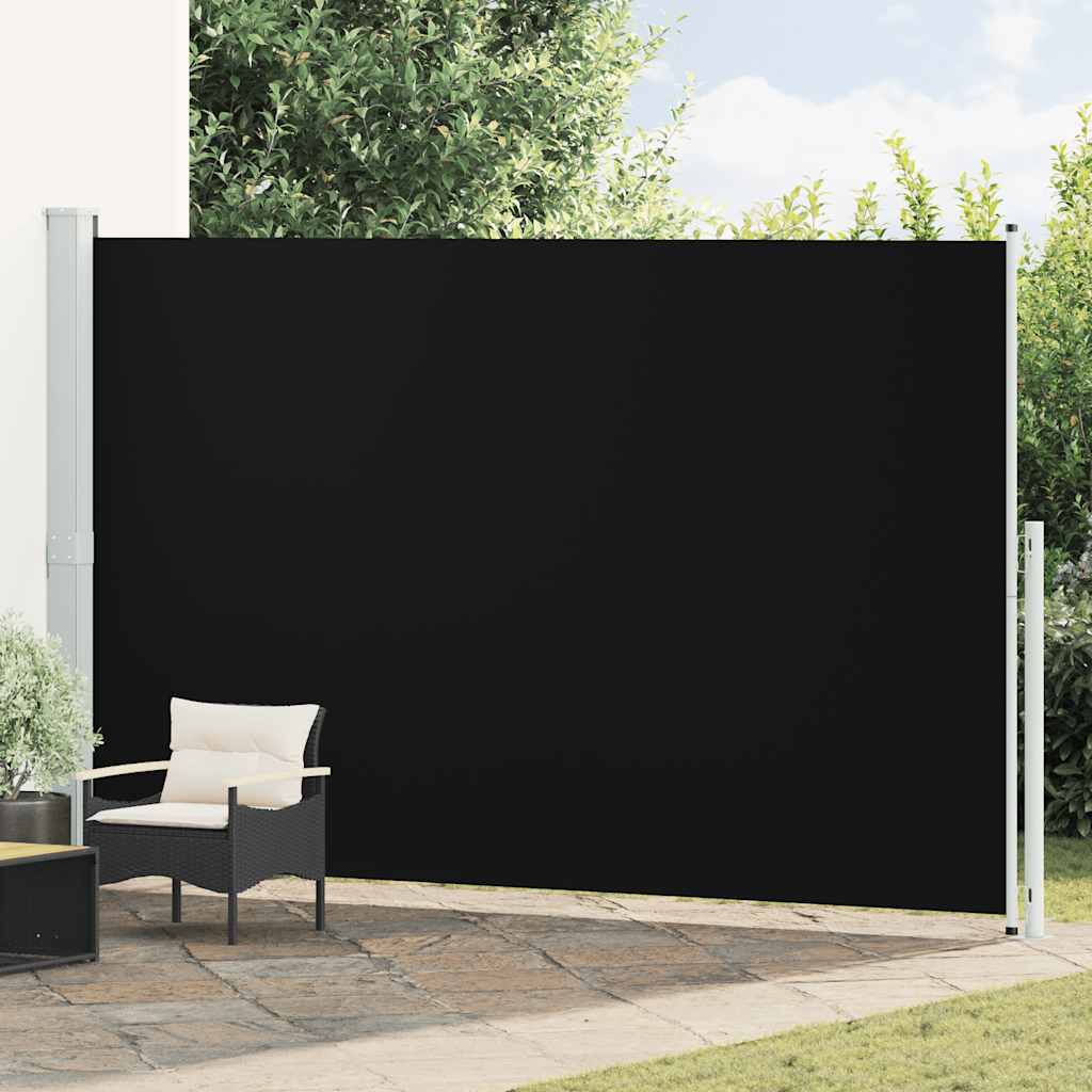 Seitenmarkise Ausziehbar 220x514 cm Schwarz