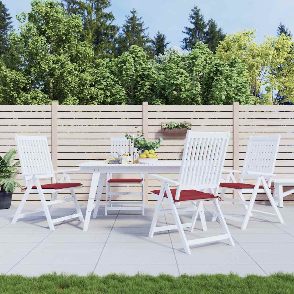 Gartenstuhl-Kissen 4 Stk. Weinrot 50x50x3 cm Oxford-Gewebe