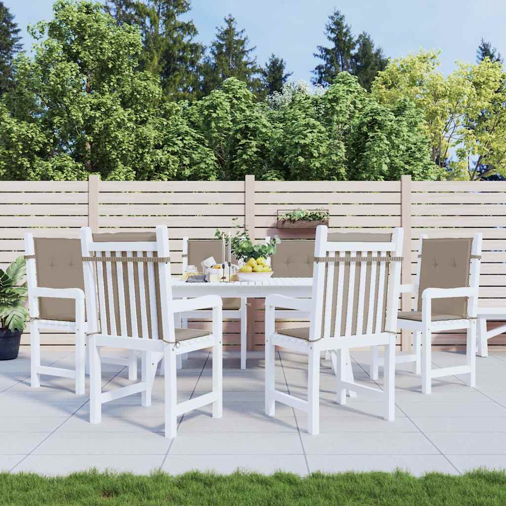 Gartenstuhlauflagen für Niedriglehner 6 Stk. Taupe 100x50x3 cm