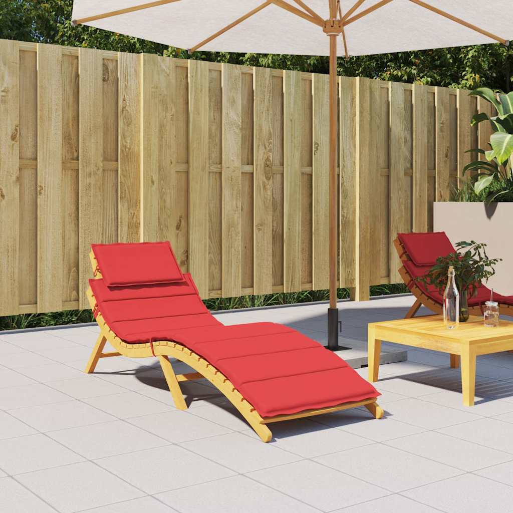 Sonnenliegen-Auflage Rot 186x58x4 cm Oxford-Gewebe