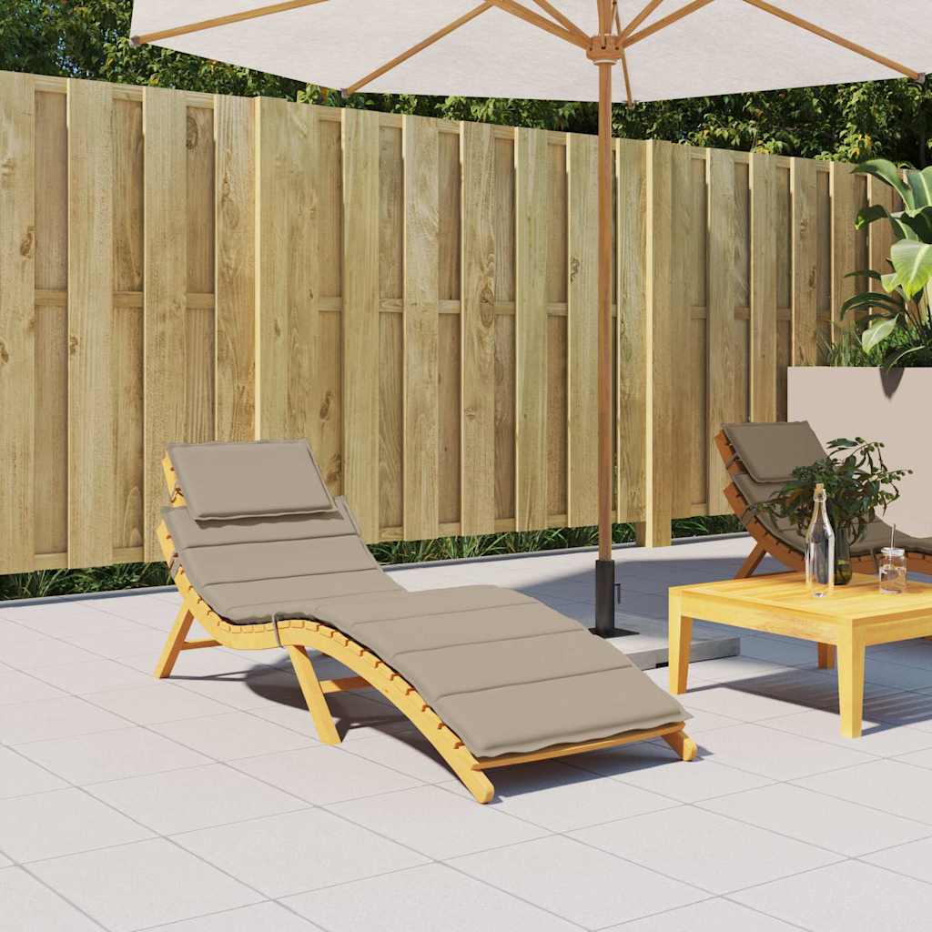 Sonnenliegen-Auflage Taupe 186x58x4 cm Oxford-Gewebe