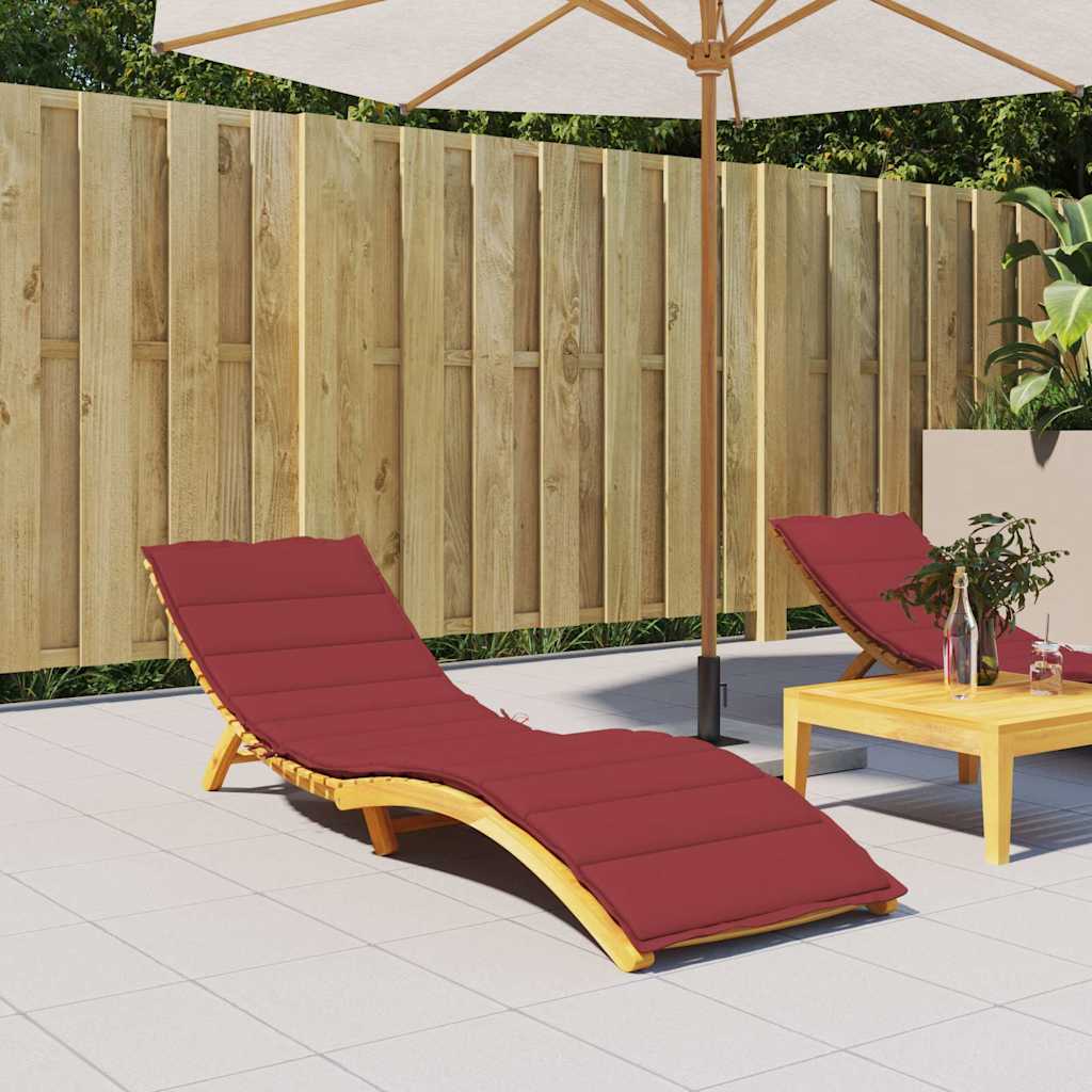 Sonnenliegen-Auflage Weinrot 200x60x3 cm Oxford-Gewebe