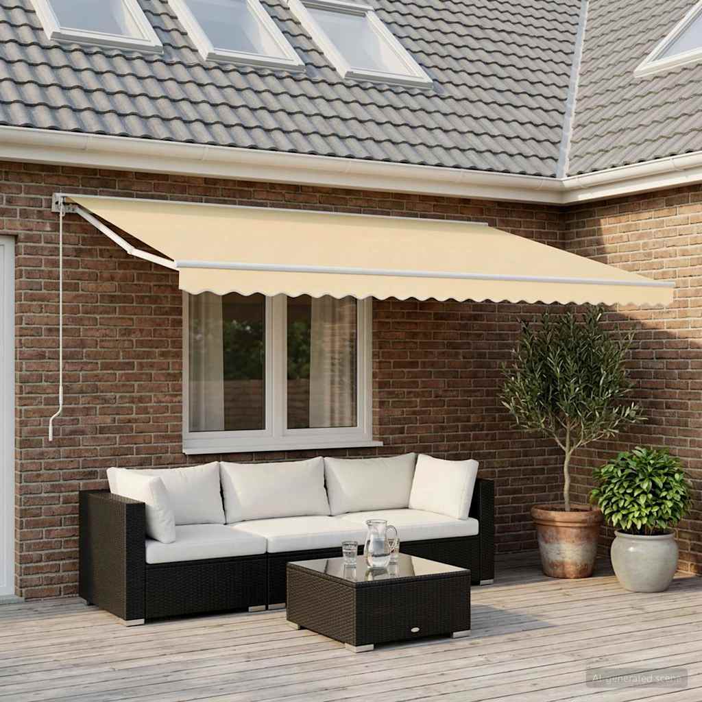 Ersatzstoff für Markise Creme 600x350 cm Polyester