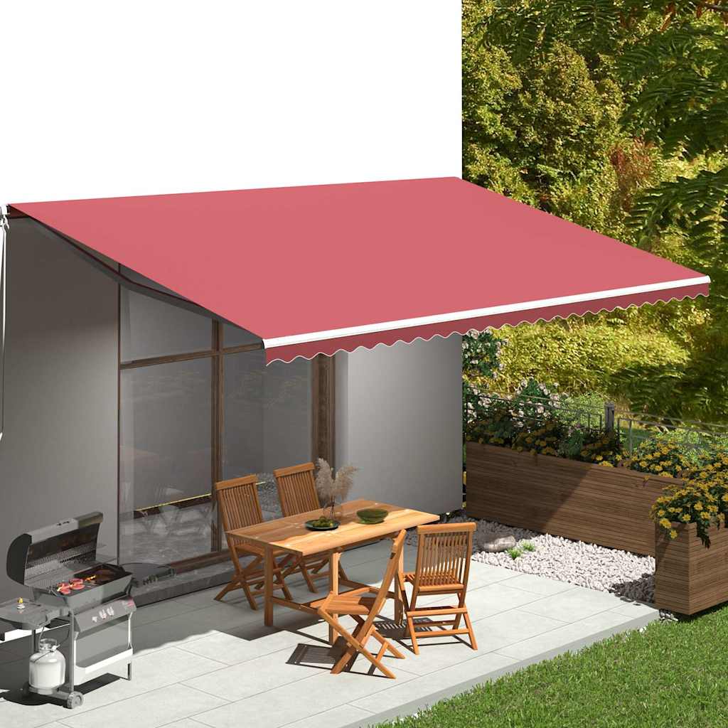 Ersatzstoff für Markise Burgunderrot 600x300 cm Polyester