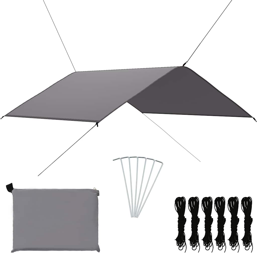 Outdoor-Tarp 4x4 m Grau