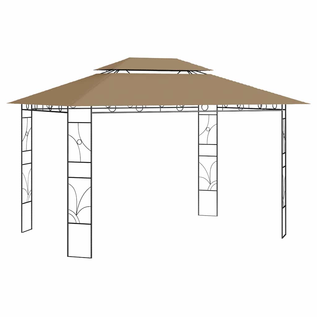 Pavillon 4x3x2,7 m Taupe 160 g/m²