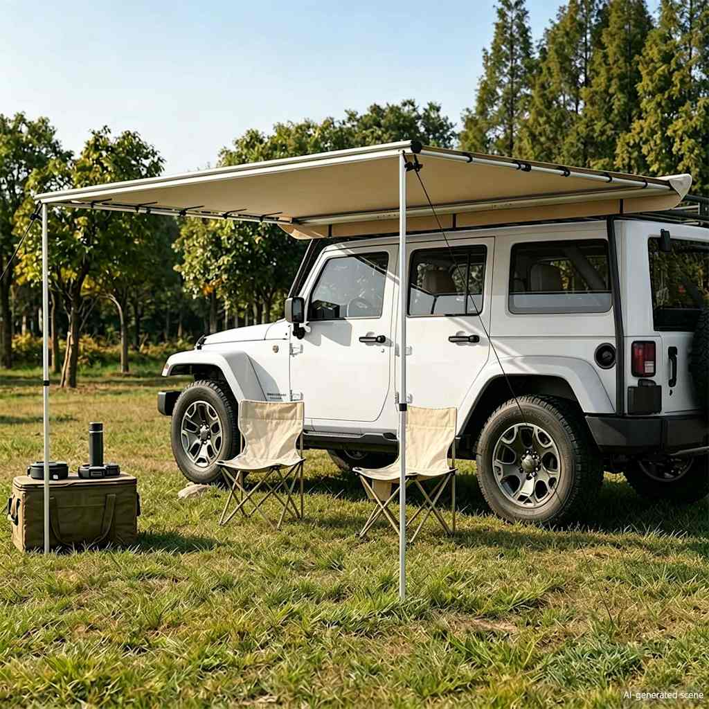 Wohnwagen-Markise 3,6x2x2,15 m Beige