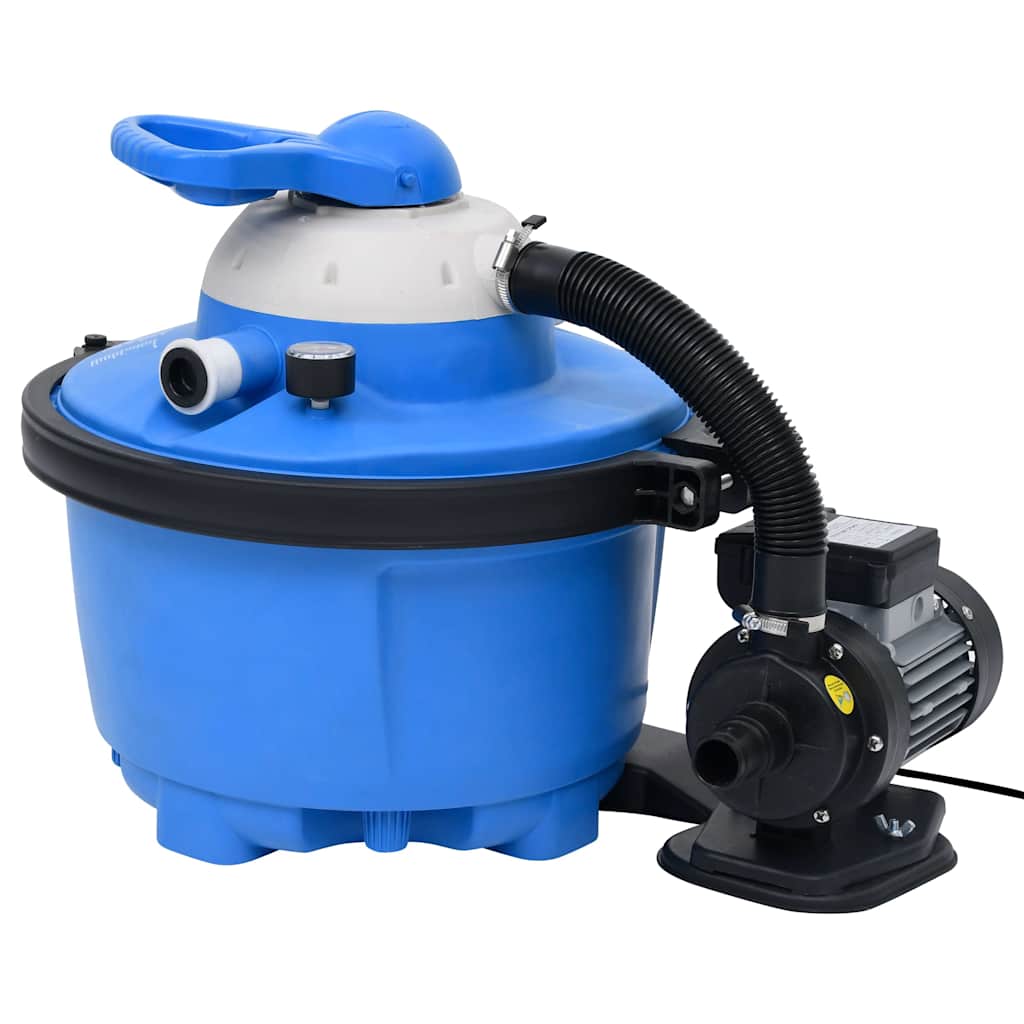 Sandfilterpumpe Blau und Schwarz 385x620x432 mm 200 W 25 L